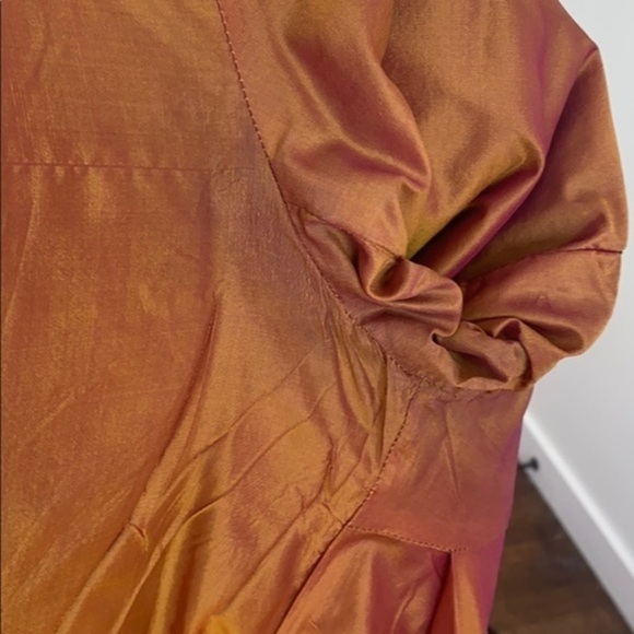 SpiritHouse olive color silk front button closure jacket - Picture 13 of 13